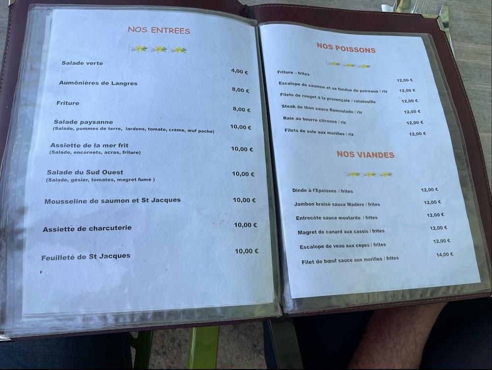 L'Auberge du Lac - Menu Image 1